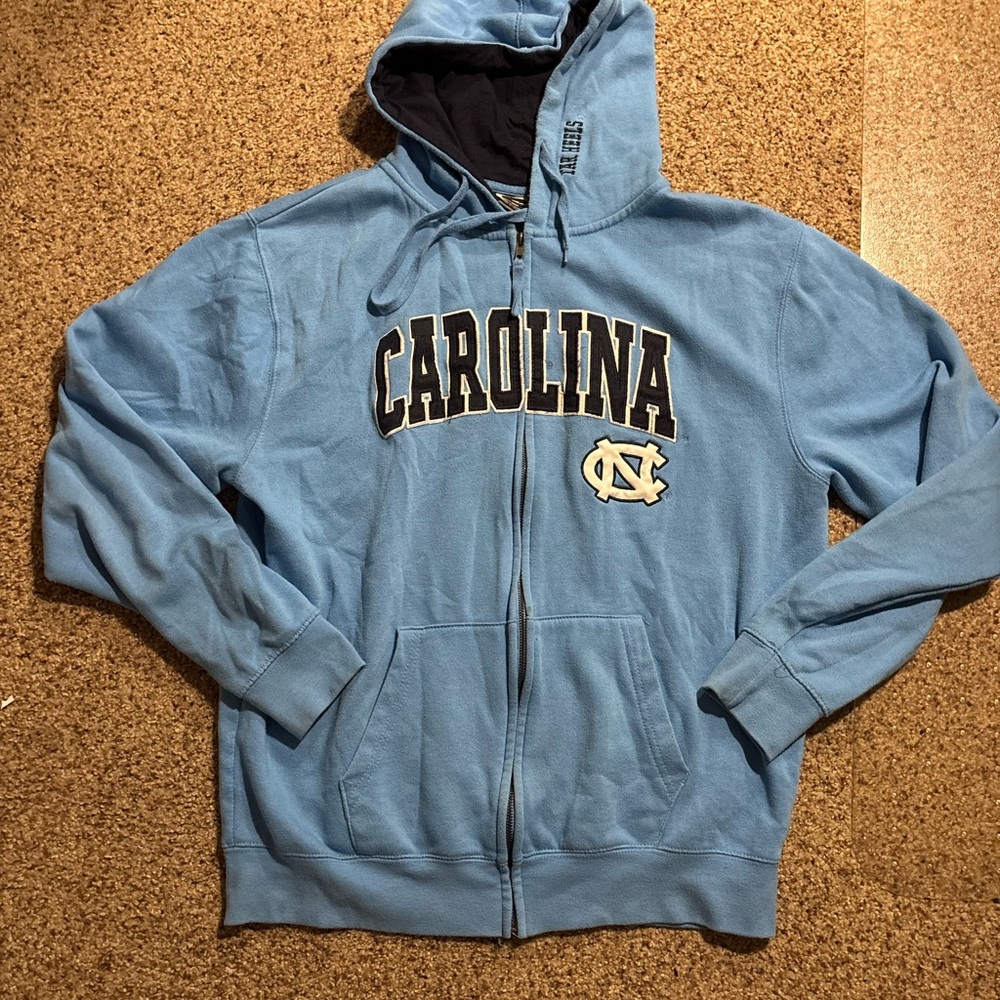 Stadium Athletics Light Blue and Black Hoodie